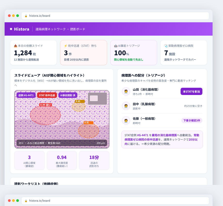 Histora の画面イメージ