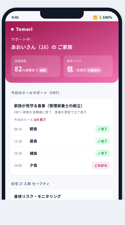 Tomori の画面イメージ