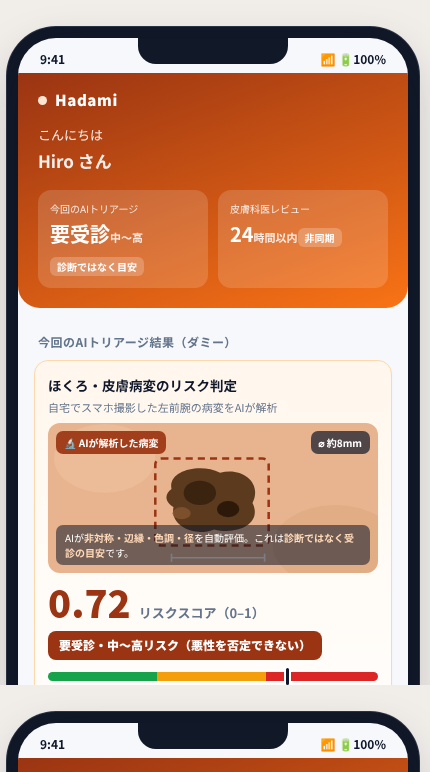 Hadami の画面イメージ