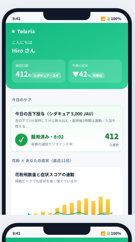 Toleria の画面イメージ