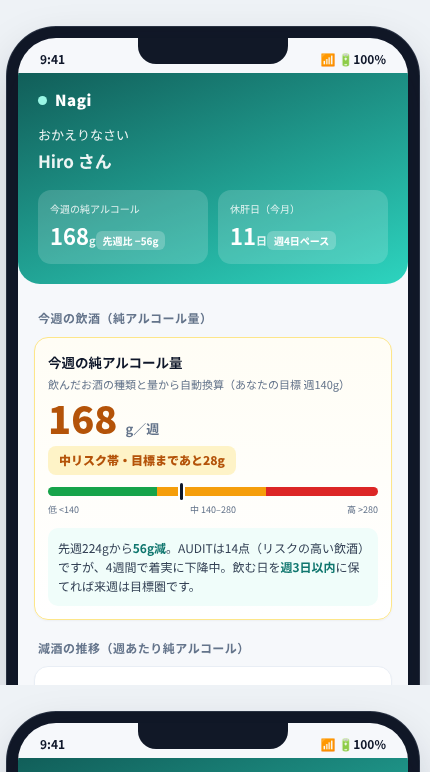 Nagi の画面イメージ
