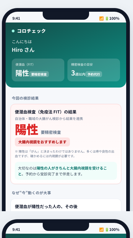 コロチェック の画面イメージ