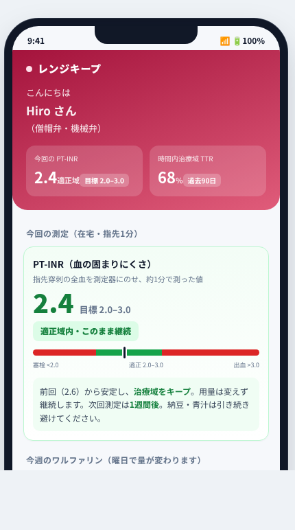 レンジキープ の画面イメージ