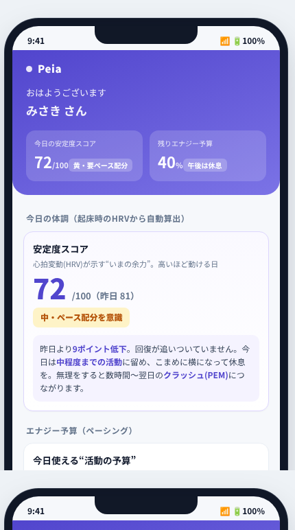 Peia の画面イメージ